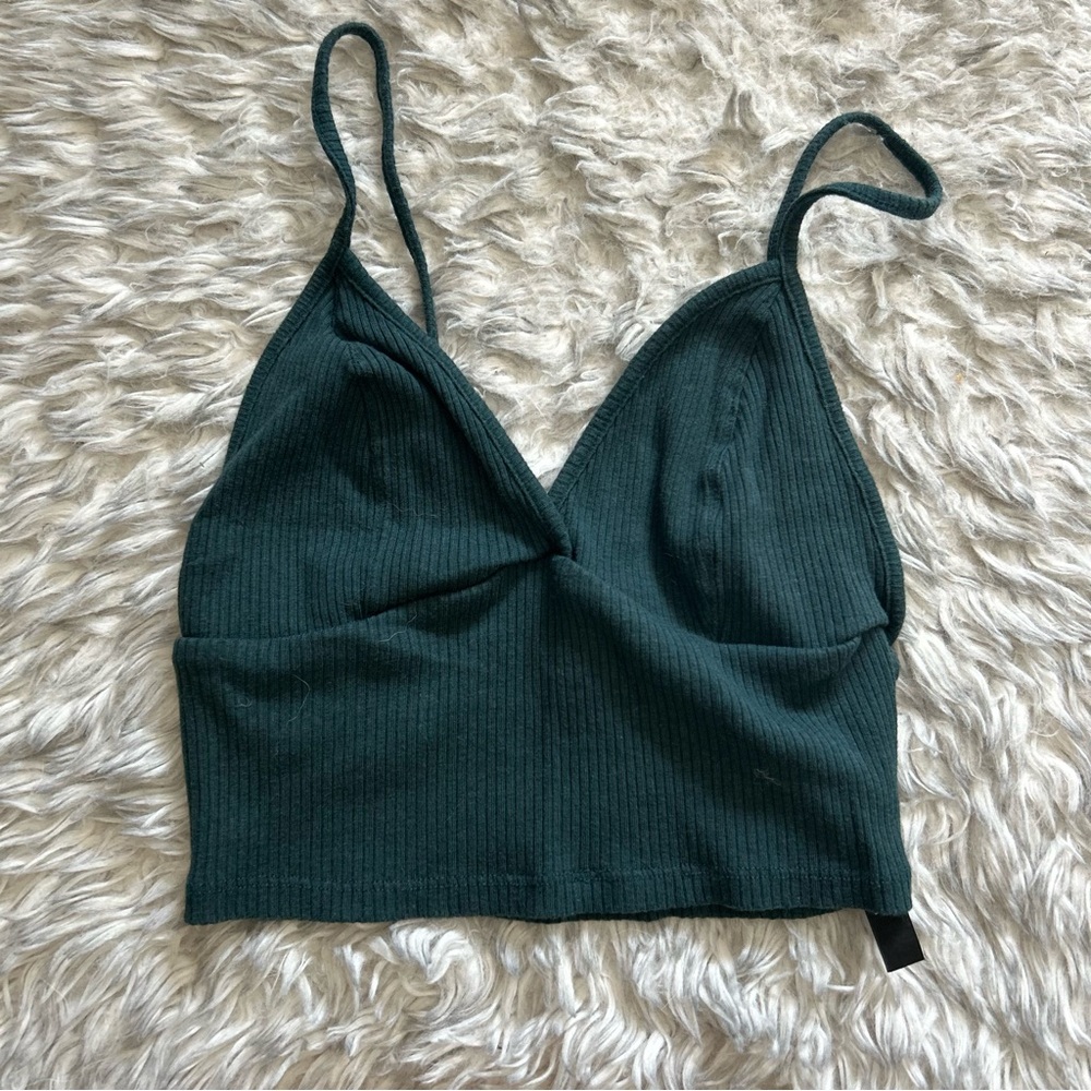 UO Green Cropped Bralette